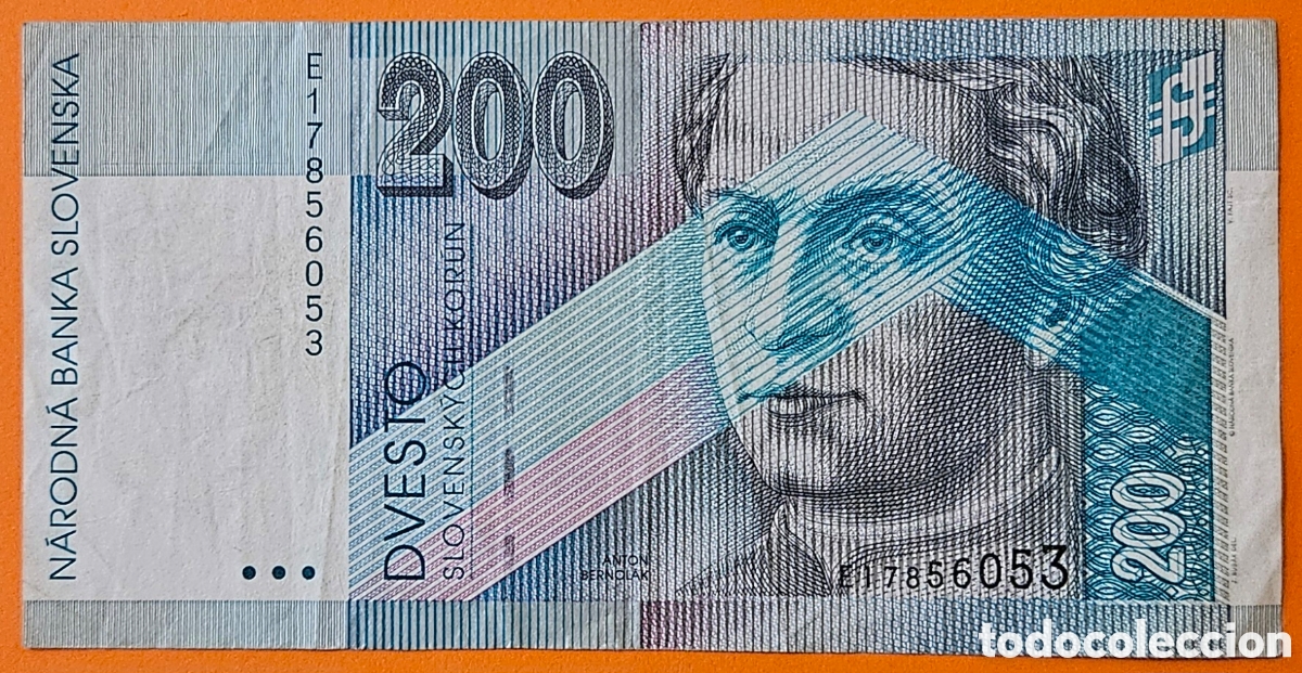 Billetes extranjeros: ESLOVAQUIA, 200 CORONAS, 1995. - Foto 1