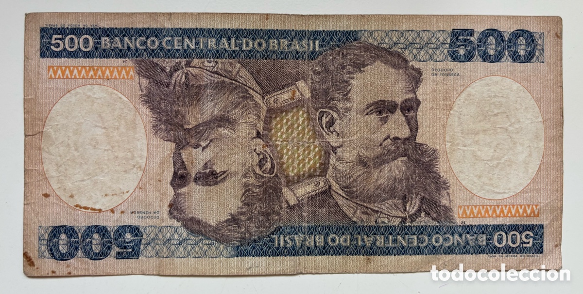 Billetes extranjeros: Billete BRASIL 500 Cruzeiros (1981-1985)