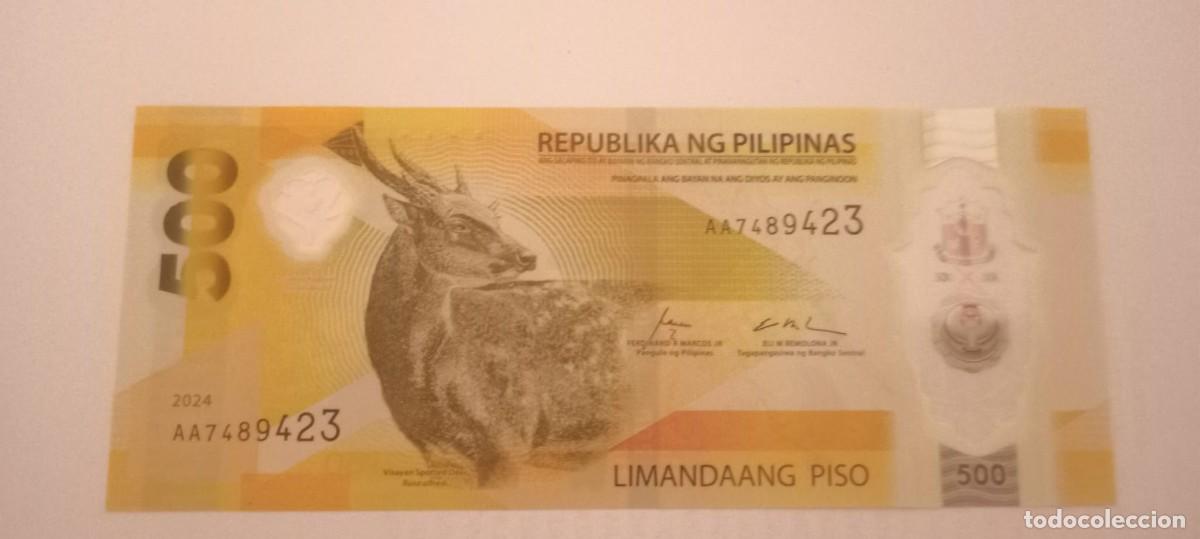 Billetes extranjeros: FILIPINAS 500 PISO 2024 P240 UNC #99