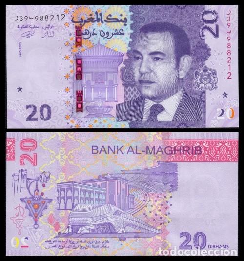 Billetes extranjeros: Marruecos 20 Dirhams 2023 Pick 79 SC - Foto 1