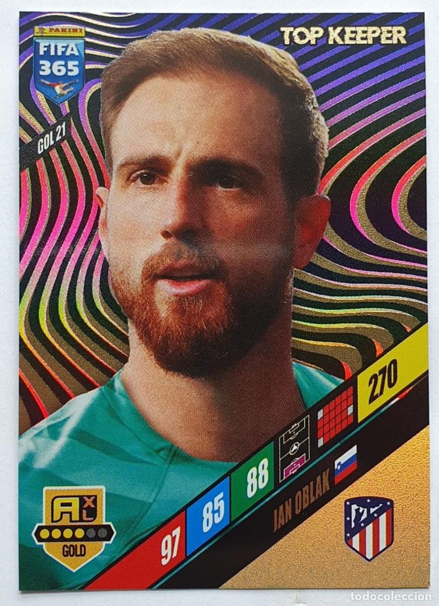 Billetes extranjeros: GOLD Top Keeper #GOL21 Oblak (Atl&eacute;tico Madrid) PANINI 2024 Adrenalyn XL FIFA 365