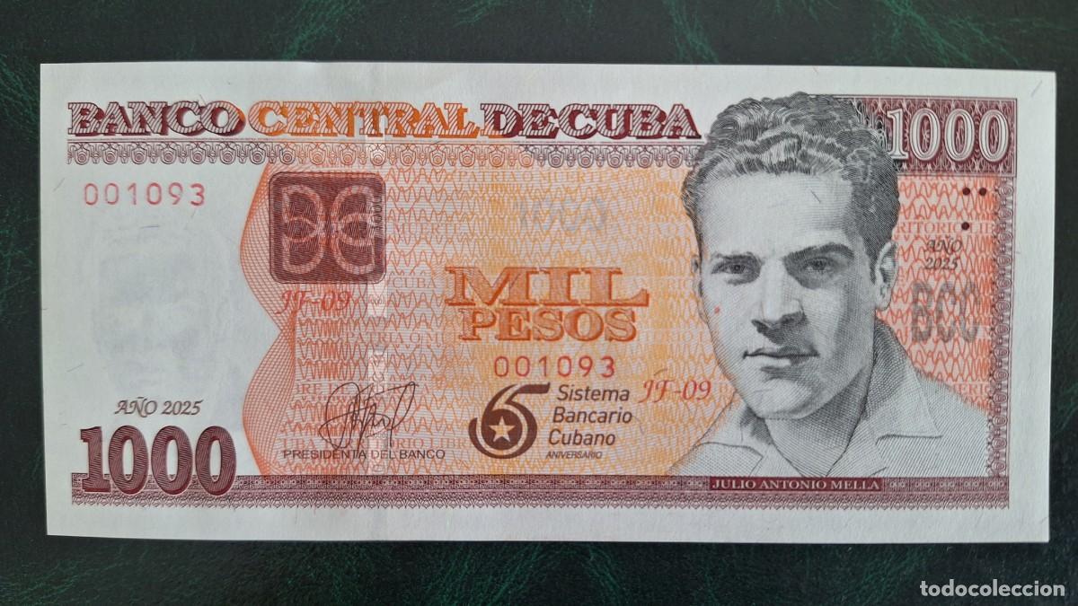 Billetes extranjeros: BILLETE 1000 PESOS BANCO NACIONAL DE CUBA 2025 CONMEMORATIVO 65 ANIVERSARIO SIN CIRCULAR