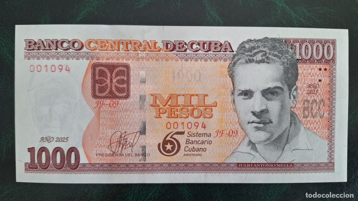 Billetes extranjeros: BILLETE 1000 PESOS BANCO NACIONAL DE CUBA 2025 CONMEMORATIVO 65 ANIVERSARIO SIN CIRCULAR