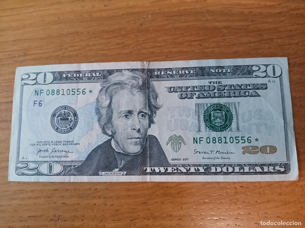 Billetes extranjeros: Estados Unidos. 20 dollars de 2017