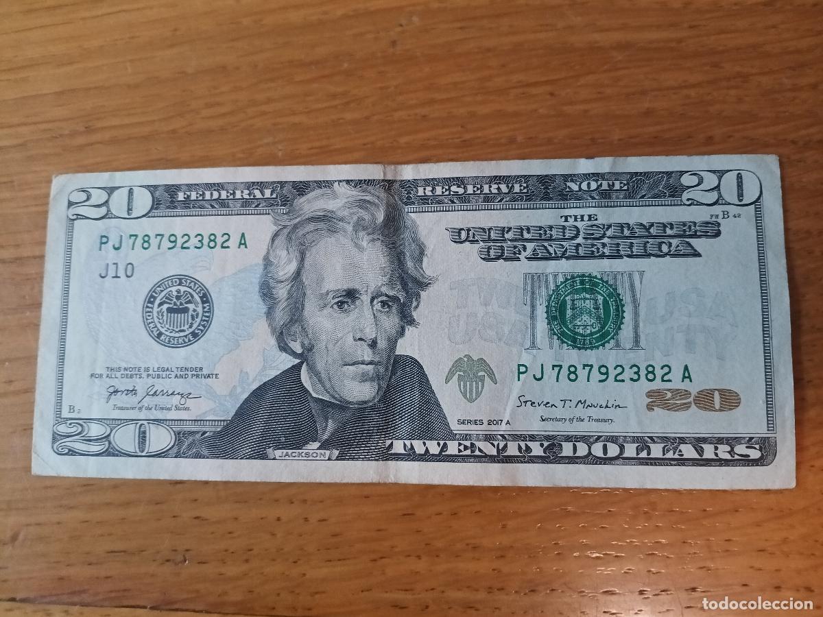 Billetes extranjeros: Estados Unidos. 20 dollars de 2017