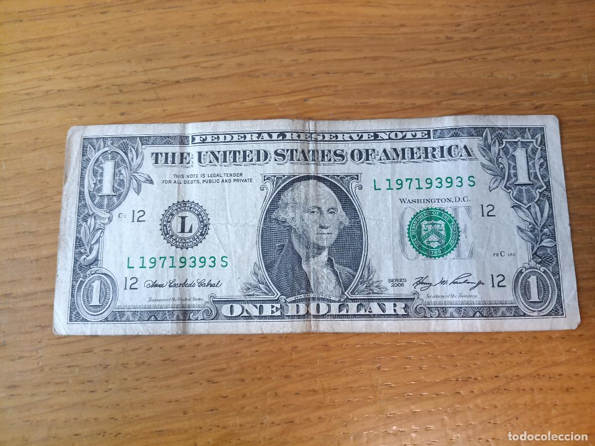 Billetes extranjeros: Estados Unidos. 1 dollar de 2006