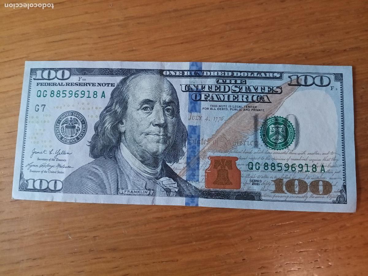 Billetes extranjeros: Estados Unidos. 100 dollars de 2021