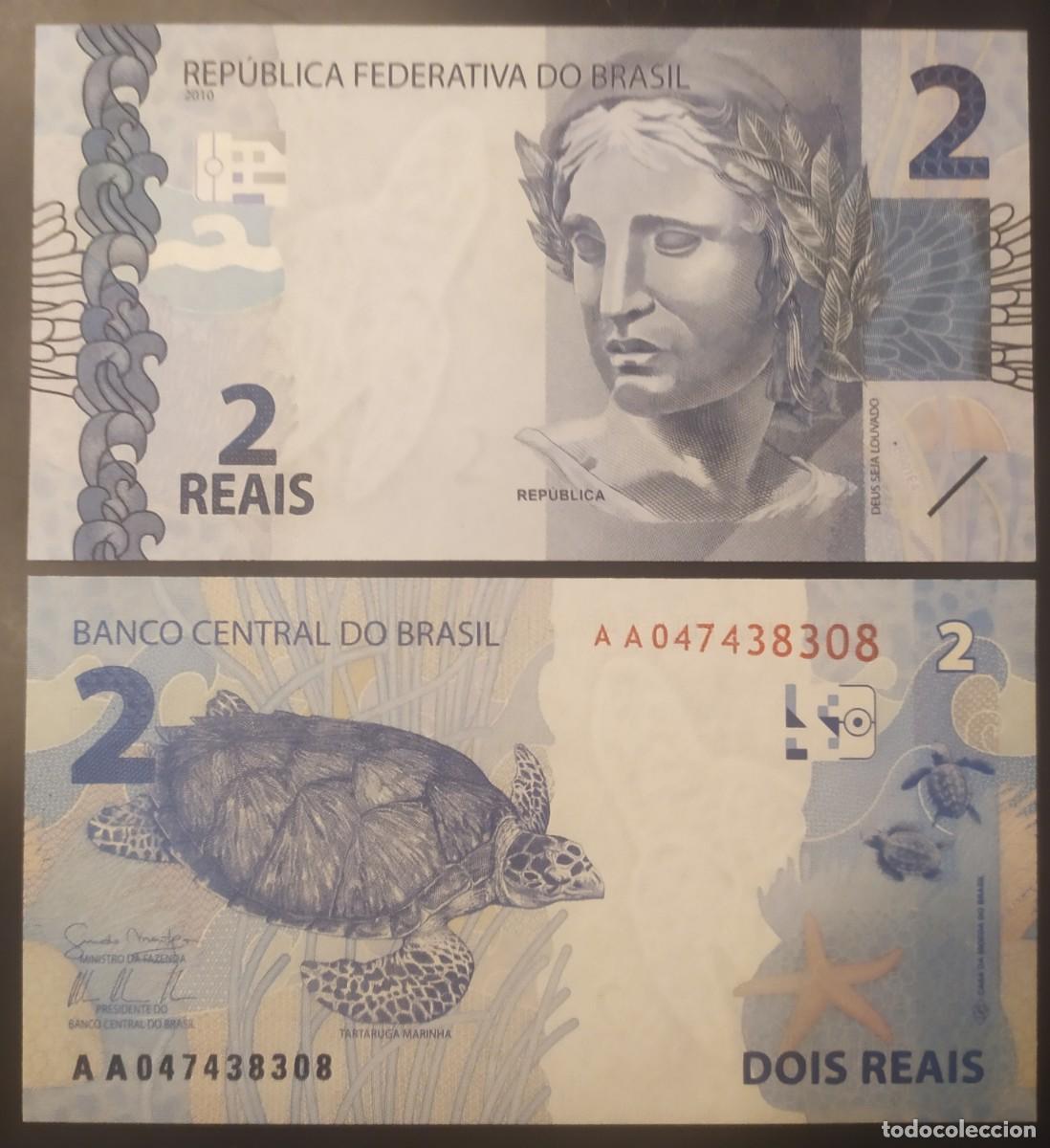 Billetes extranjeros: BRASIL: 2 (2010. AA047438308) SC.UNC. PK. # 252 a