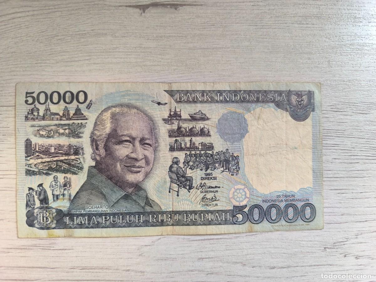 Billetes extranjeros: INDONESIA 50000 RUPIAS P136d 1998 USED USADO VF