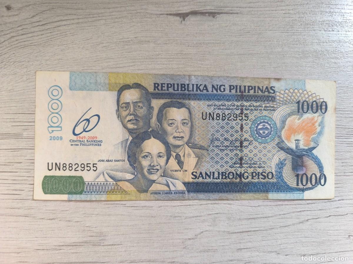 Billetes extranjeros: FILIPINAS 1000 PESOS P 205 2009 USED USADO VF