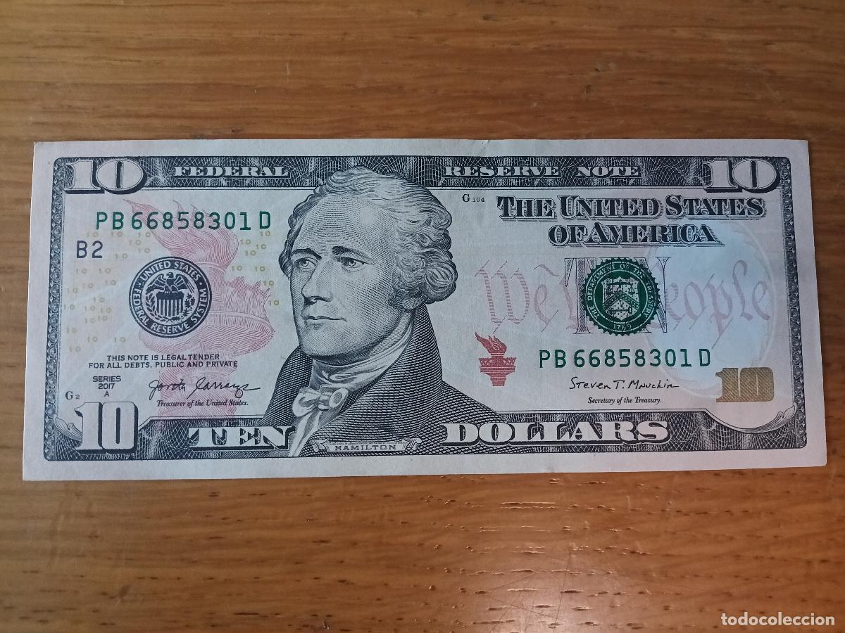Billetes extranjeros: Estados Unidos, 10 dollars de 2017 EBC