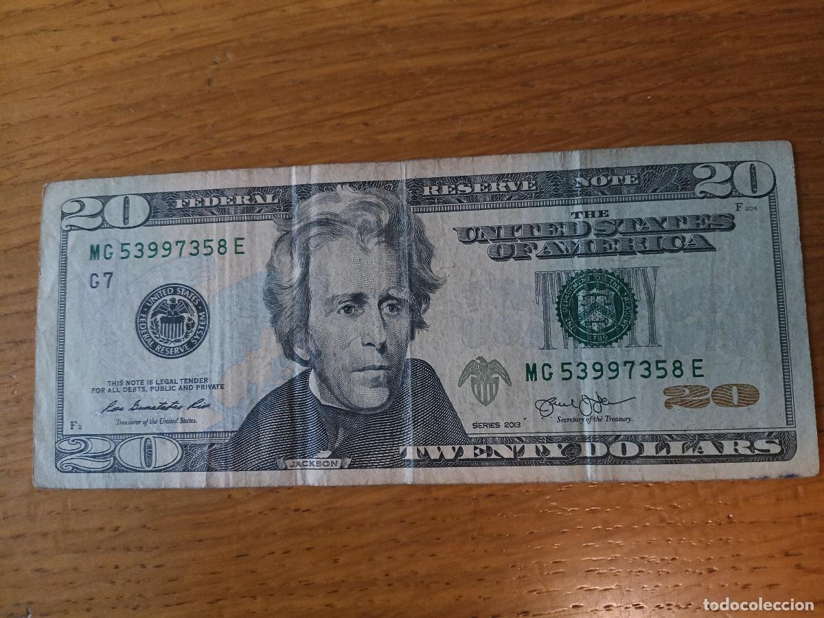Billetes extranjeros: Estados Unidos, 20 dollars de 2013