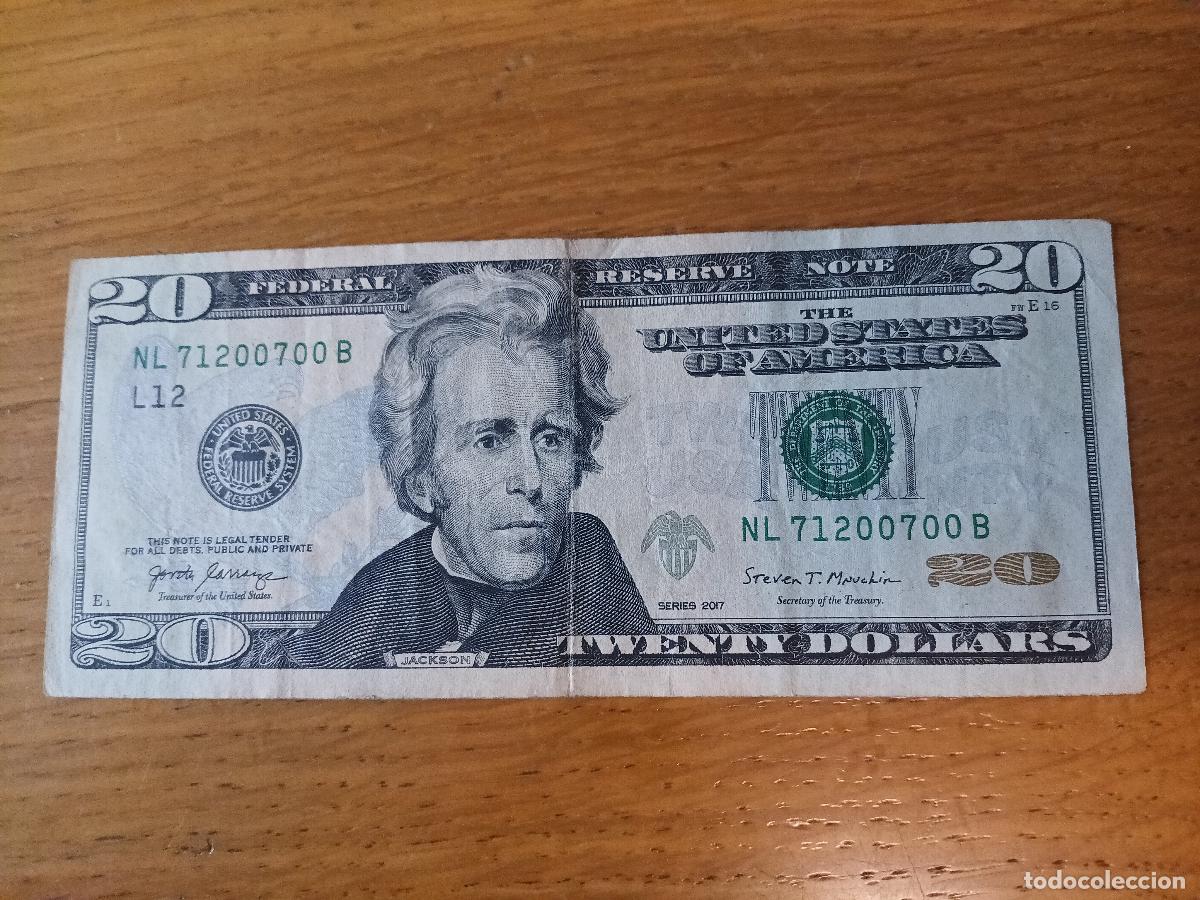 Billetes extranjeros: Estados Unidos, 20 dollars de 2017