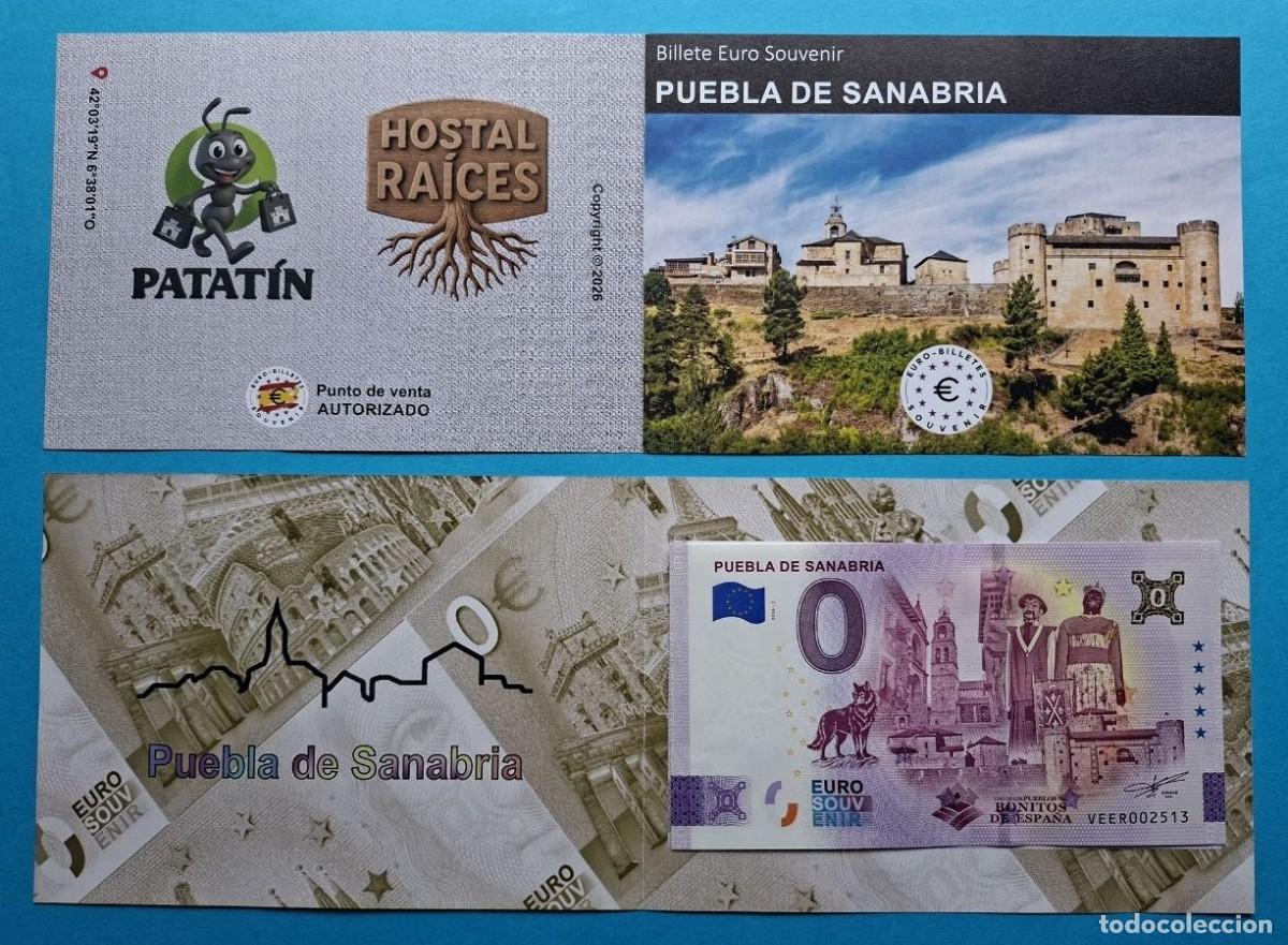Billetes extranjeros: BILLETE 0 Euro Souvenir HOLOGRAMA DORADO Espa&ntilde;a: VEER 2026-2 PUEBLA DE SANABRIA en d&iacute;ptico