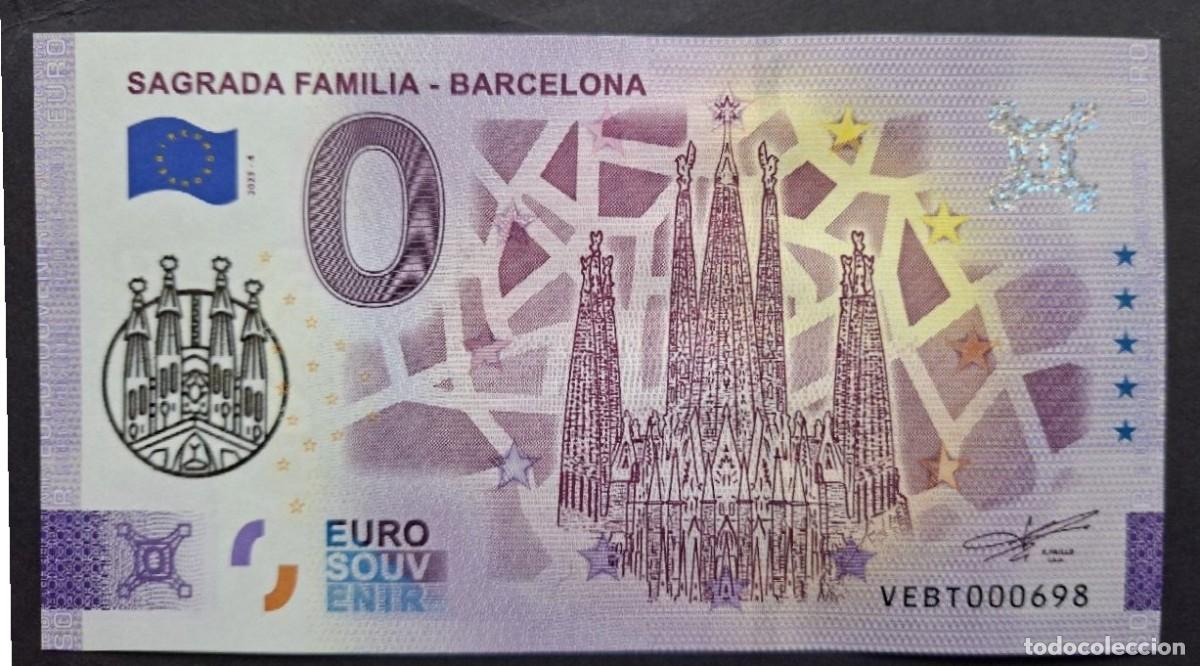 Billetes extranjeros: BILLETE 0 Euro Souvenir SELLADO Espa&ntilde;a: VEBT 2023-4 SAGRADA FAMILIA - BARCELONA