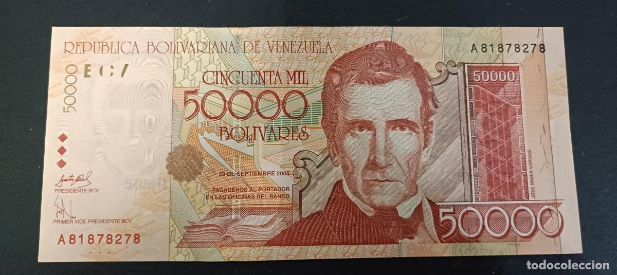 Billetes extranjeros: VENEZUELA 50000 BOLIVARES 2006 MBC KM=87b