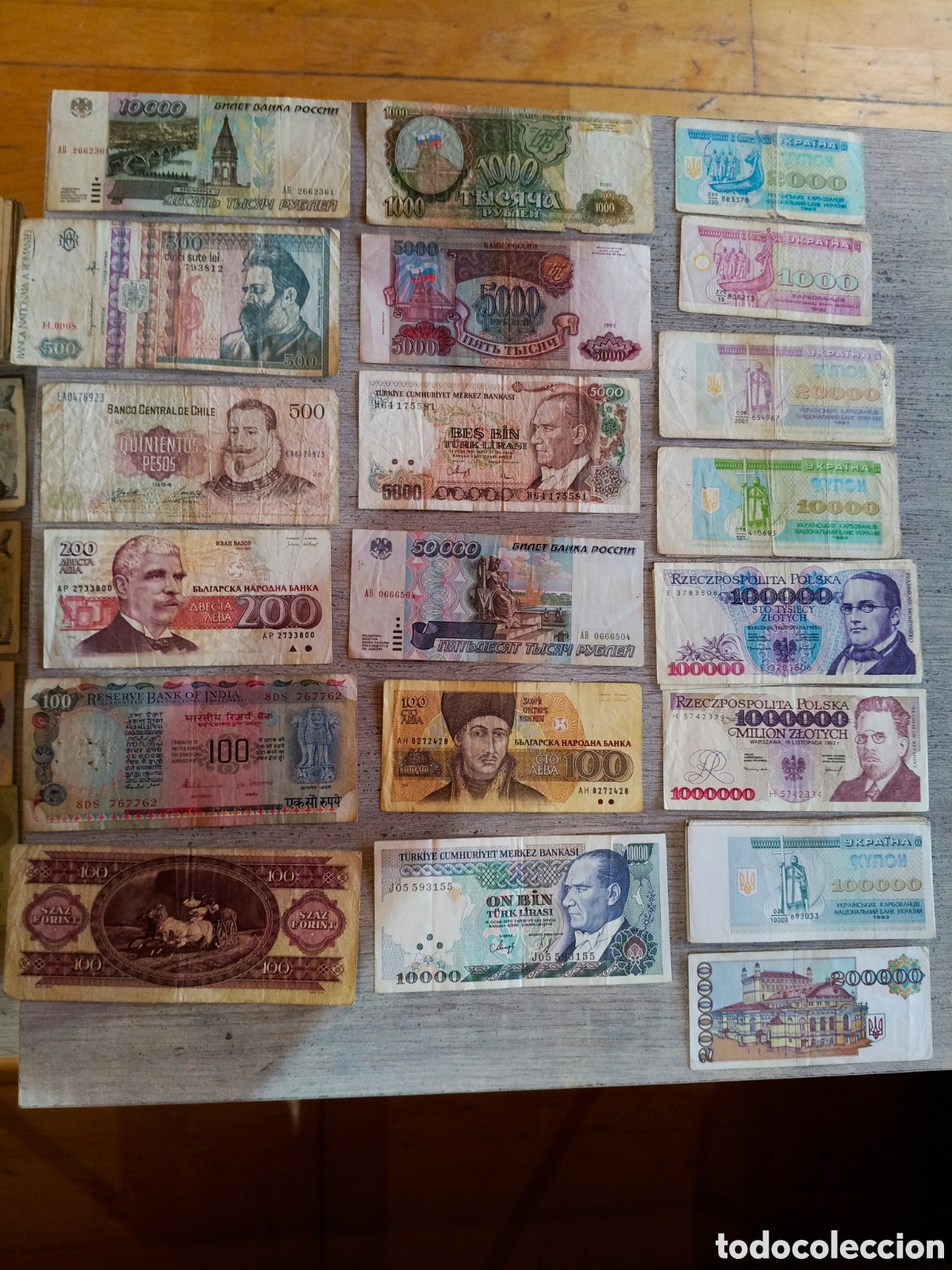 Billetes extranjeros: Lote de billetes antiguos - Foto 3