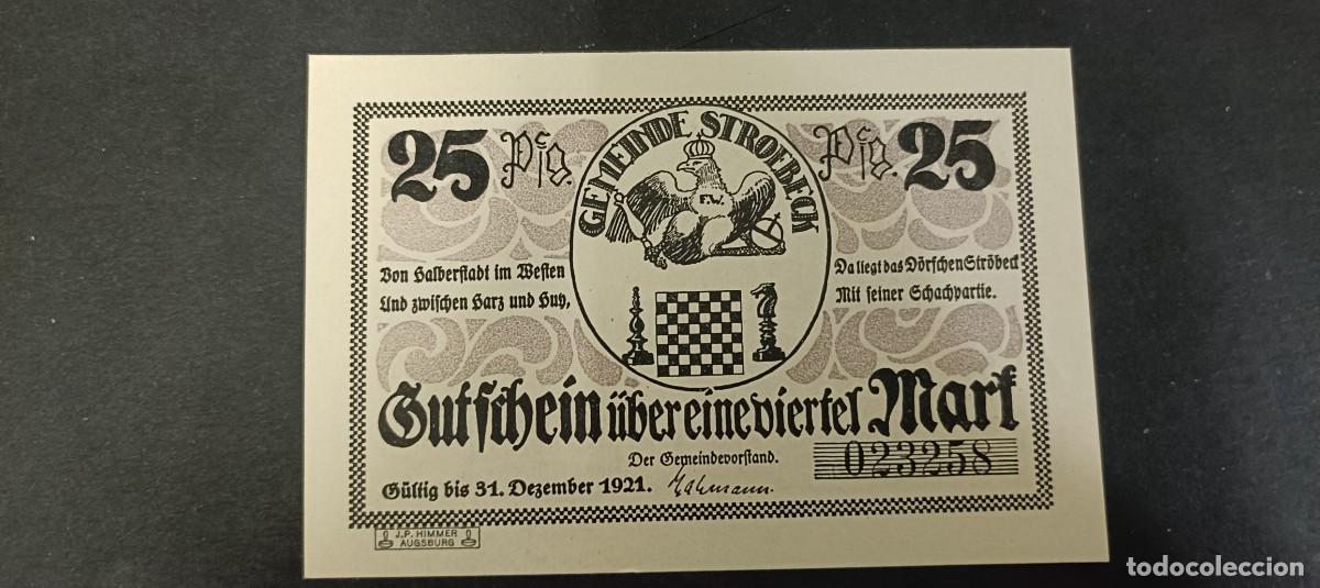 Billetes extranjeros: ALEMANIA 25,50 Y 75 PFENNIG 1921 S/C BILLETES LOCALES POST 1&ordf; GM