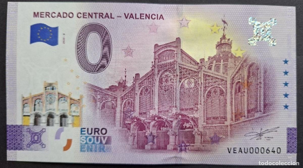 Billetes extranjeros: BILLETE 0 Euro Souvenir SELLADO Espa&ntilde;a: VEAU 2025-3 MERCADO CENTRAL VALENCIA