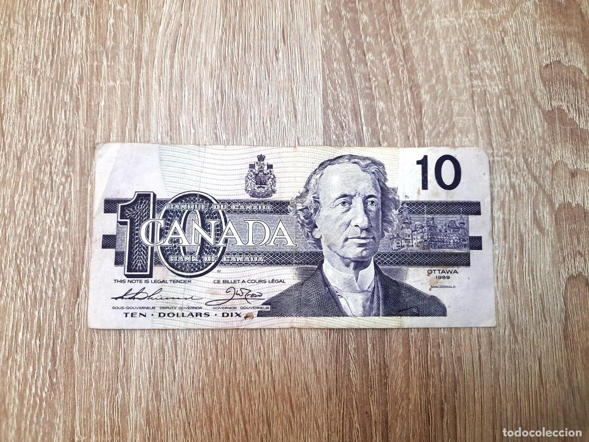 International Banknotes: Canada, billete de 10 Dollars 1989