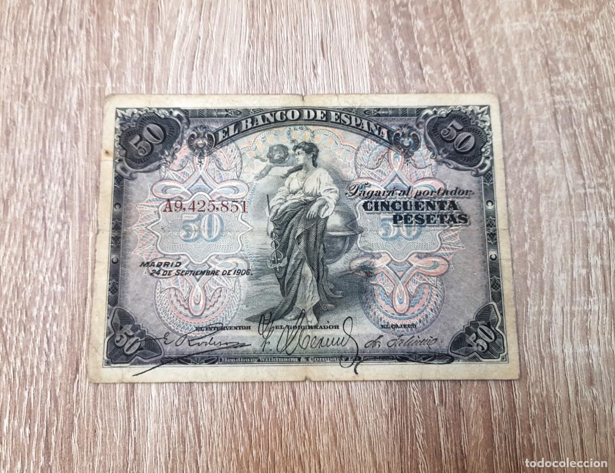 Billetes extranjeros: Billete de 50 Pesetas 1906 serie A