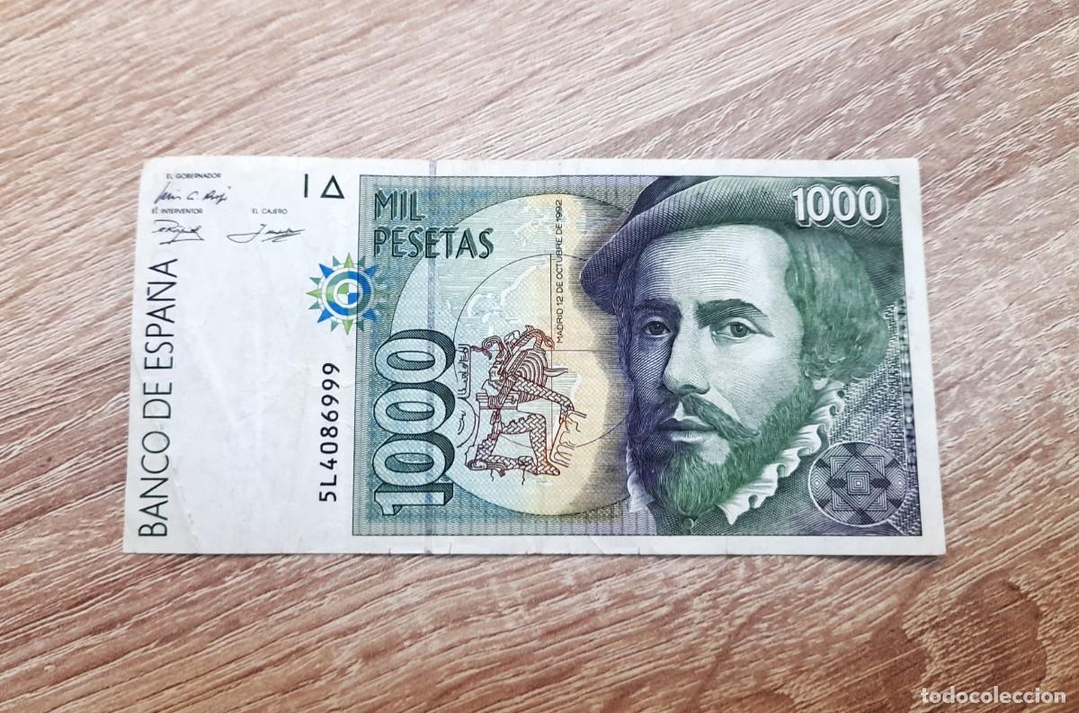 Billetes extranjeros: Billete de 1000 Pesetas 1992