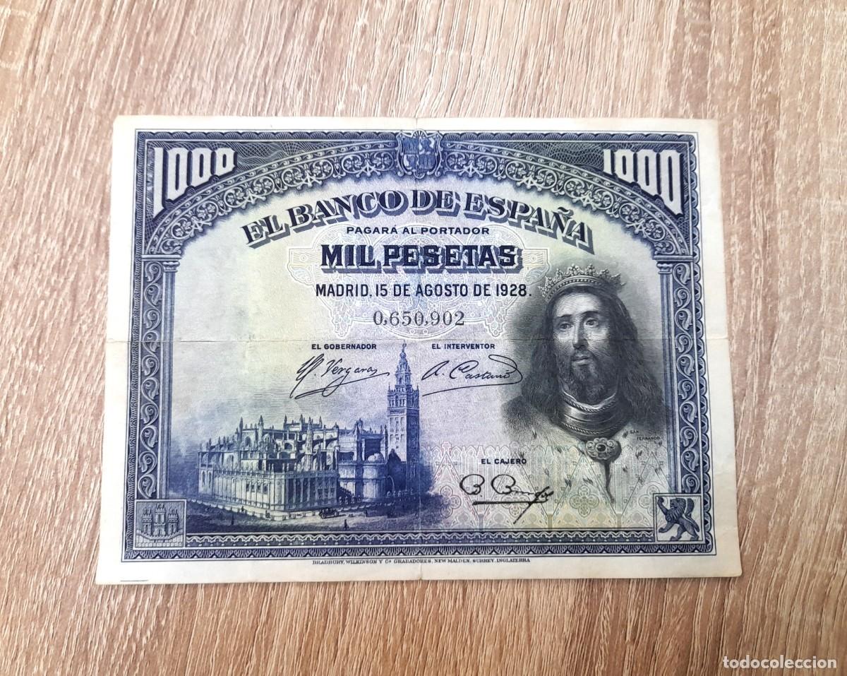 Billetes extranjeros: Billete de 1000 Pesetas 1928