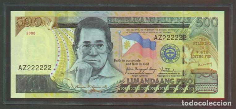 Billetes extranjeros: FILIPINAS. 500 piso 2008. S/C. Ver numero de serie.