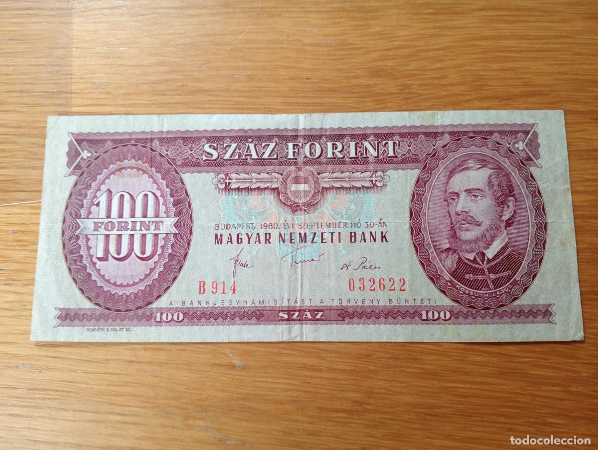 Internationale Banknoten: BILLETE DE HUNGR&Iacute;A. 100 FORINT. A&Ntilde;O 1980. N.&ordm; DE SERIE: B914 032622. PICK 171f. CIRCULADO, VER FOTOS