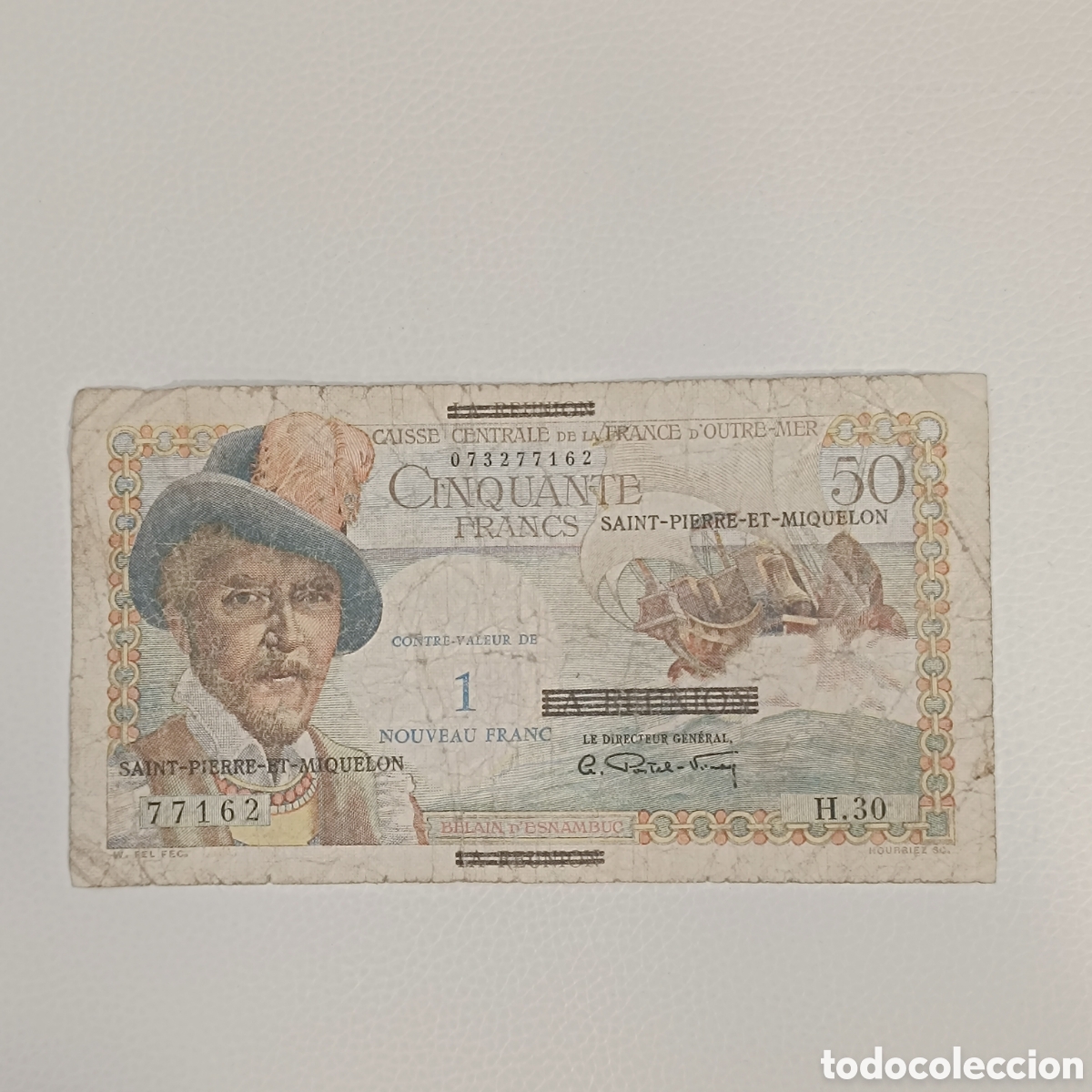 Billetes extranjeros: Billete de 50 francos de San Pedro y Miguel&oacute;n.