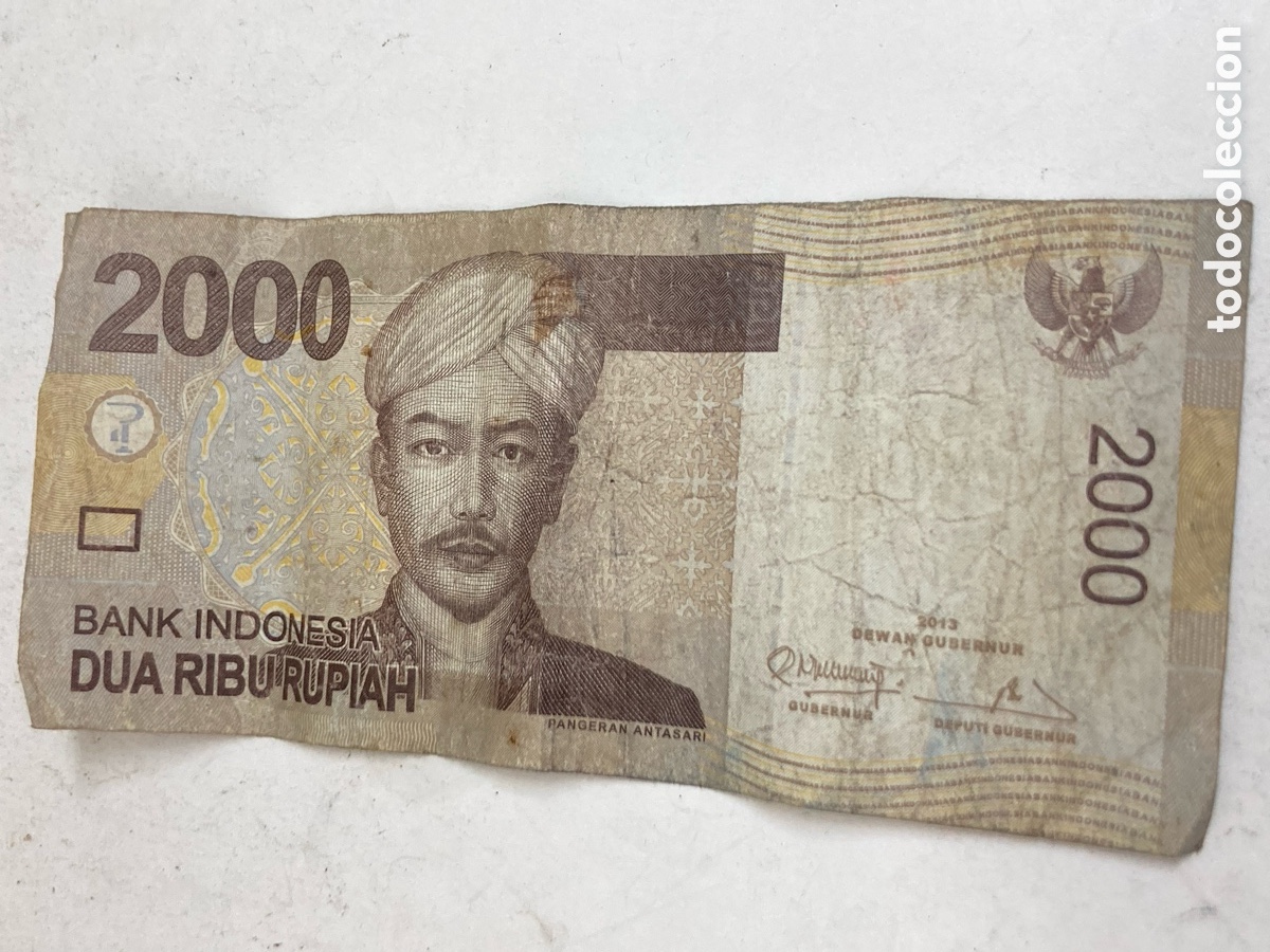Billetes extranjeros: Billete 2000 rupias Indonesia