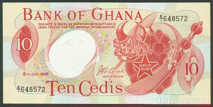 Billetes extranjeros: GHANA. 10 cedis 1969. Pick 16 b. S/C.