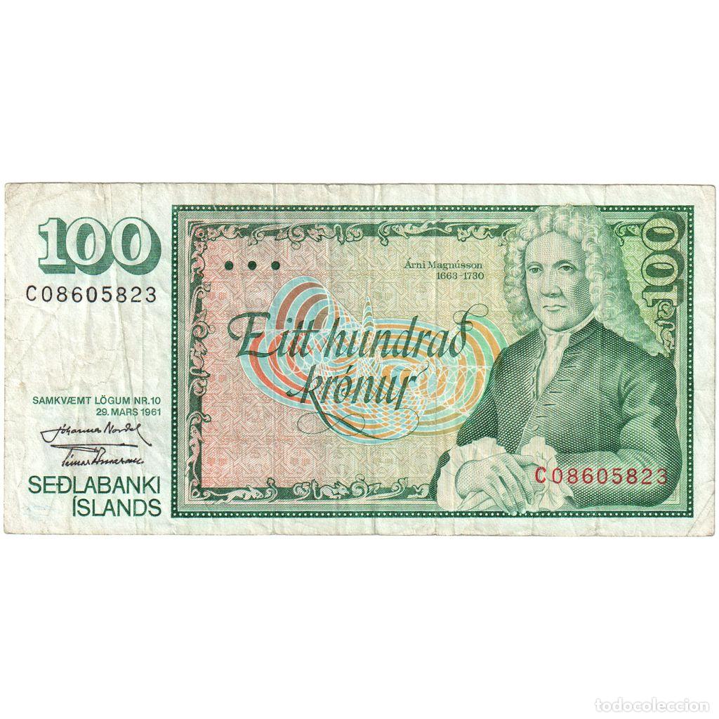 Billetes extranjeros: [#1290903] Islandia, 100 Kronur, 1961-03-29, MBC