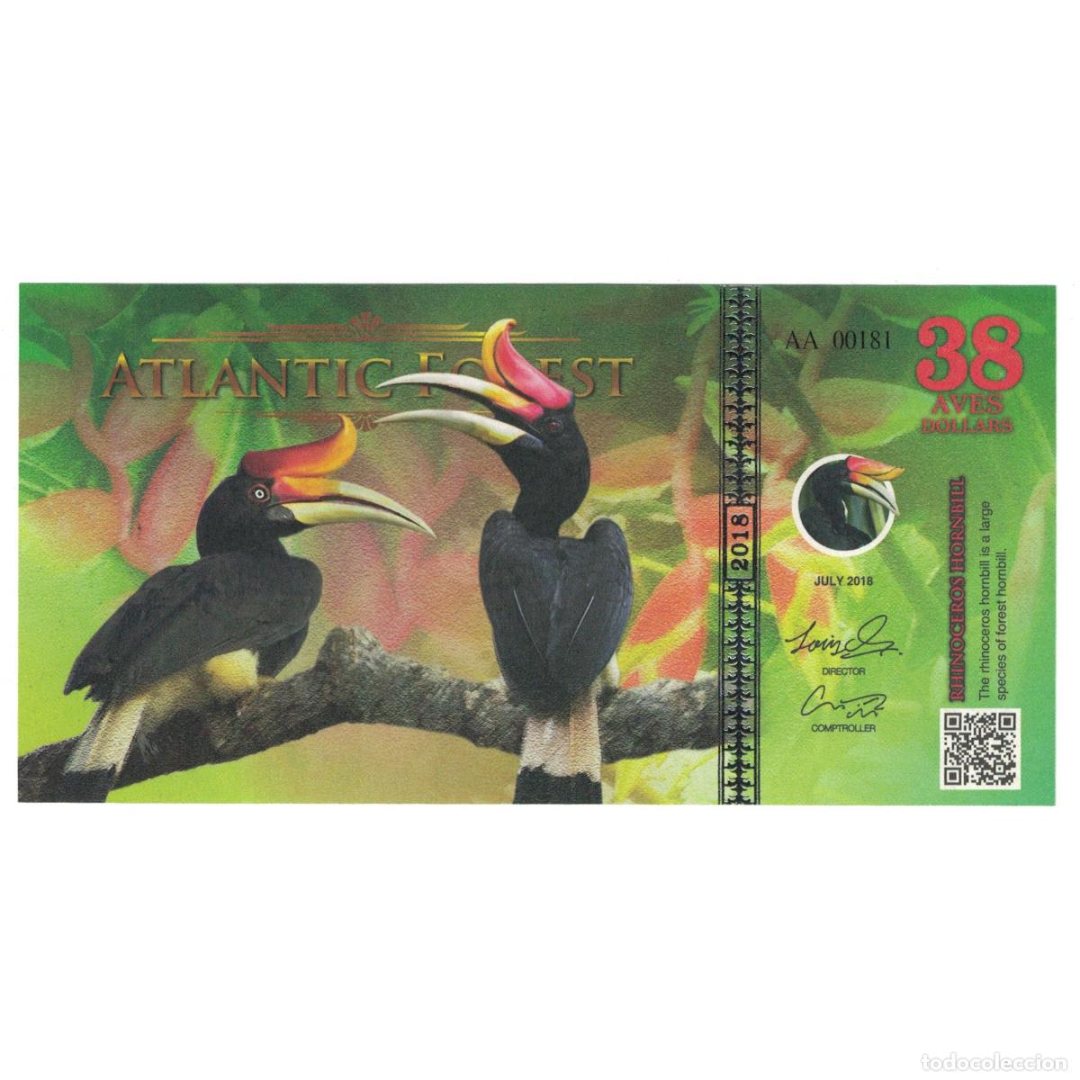 Billetes extranjeros: [#241448] Billete, Dollar, 2018, Brasil, 2018-07, ATLANTIC FOREST 38 DOLLARS, UNC