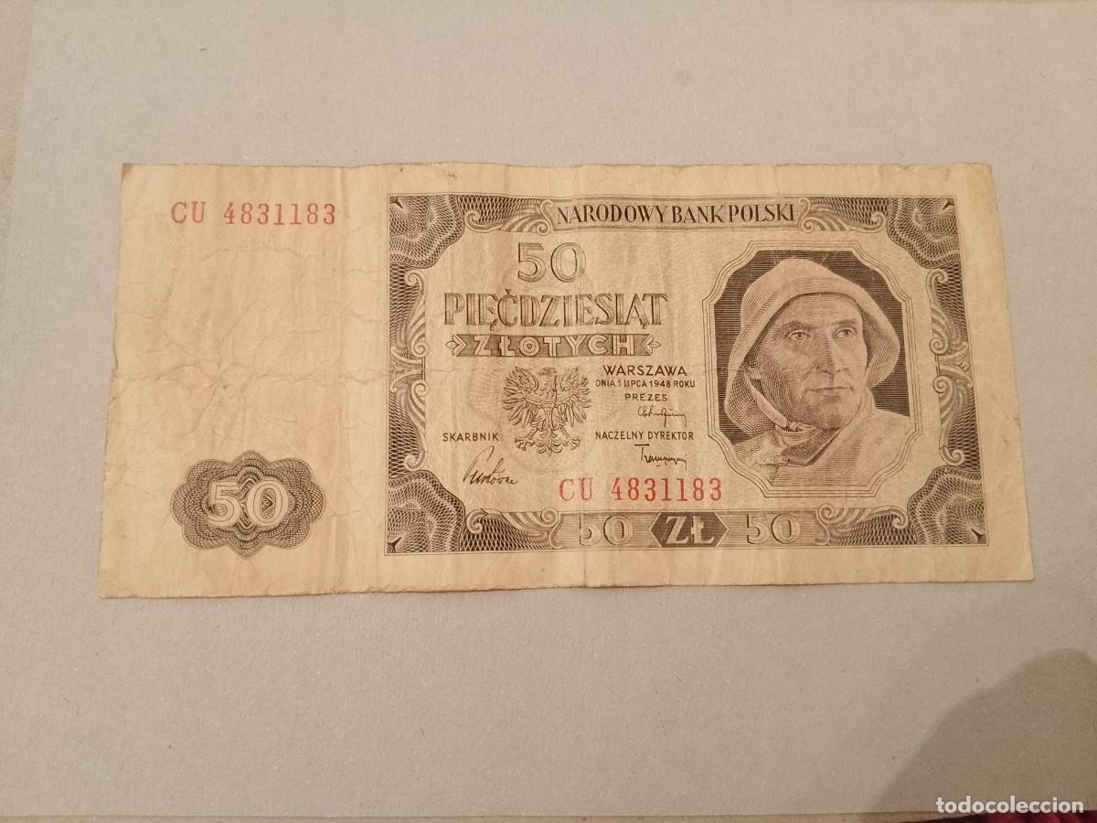 Billetes extranjeros: Billete Polonia, 50 zlotych, a&ntilde;o 1948