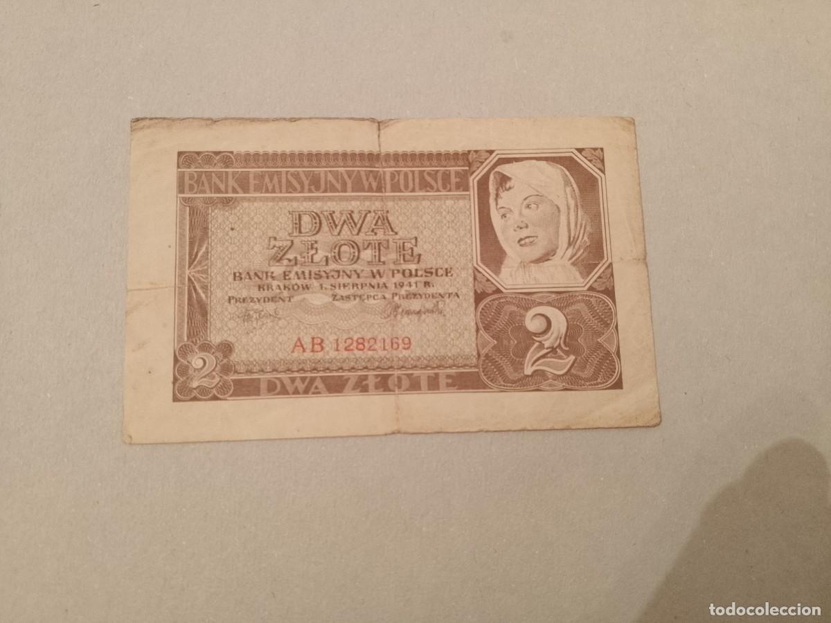 Billetes extranjeros: Billete Polonia, 2 zlotych, a&ntilde;o 1941