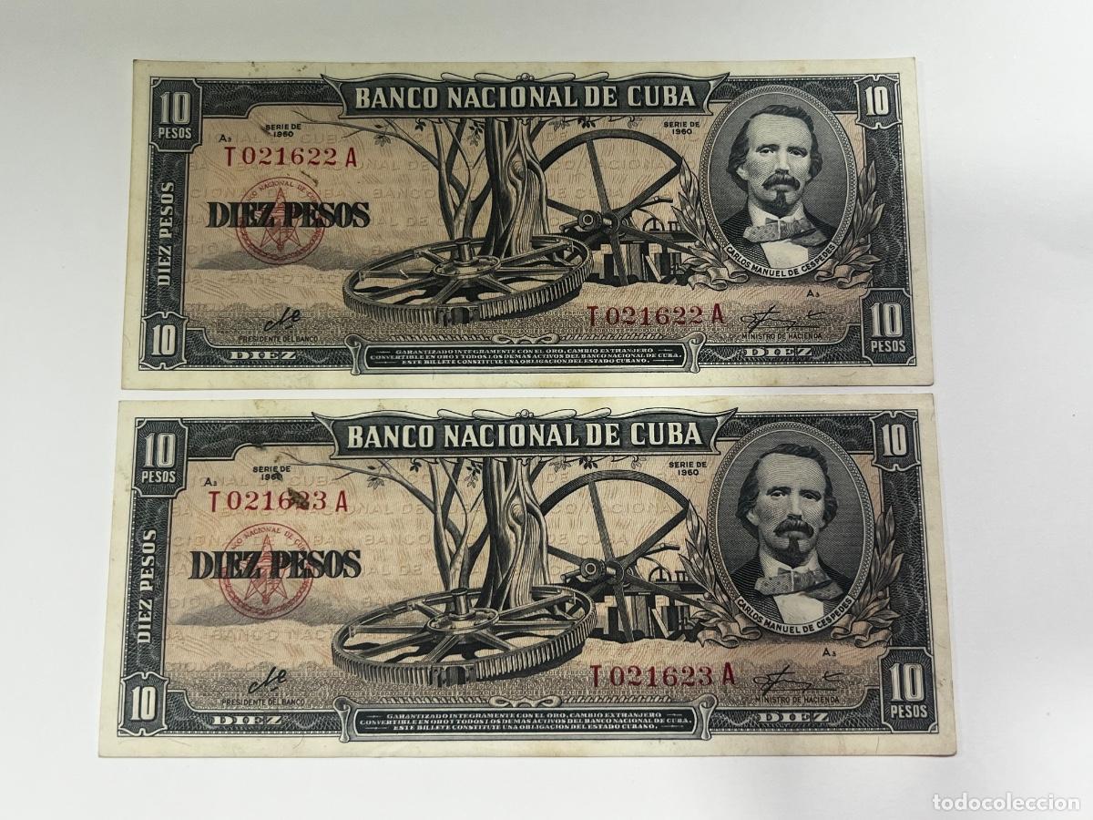 Billetes extranjeros: CUBA. PAREJA DE BILLETES. DIEZ PESOS. CHE. S/C. 1960