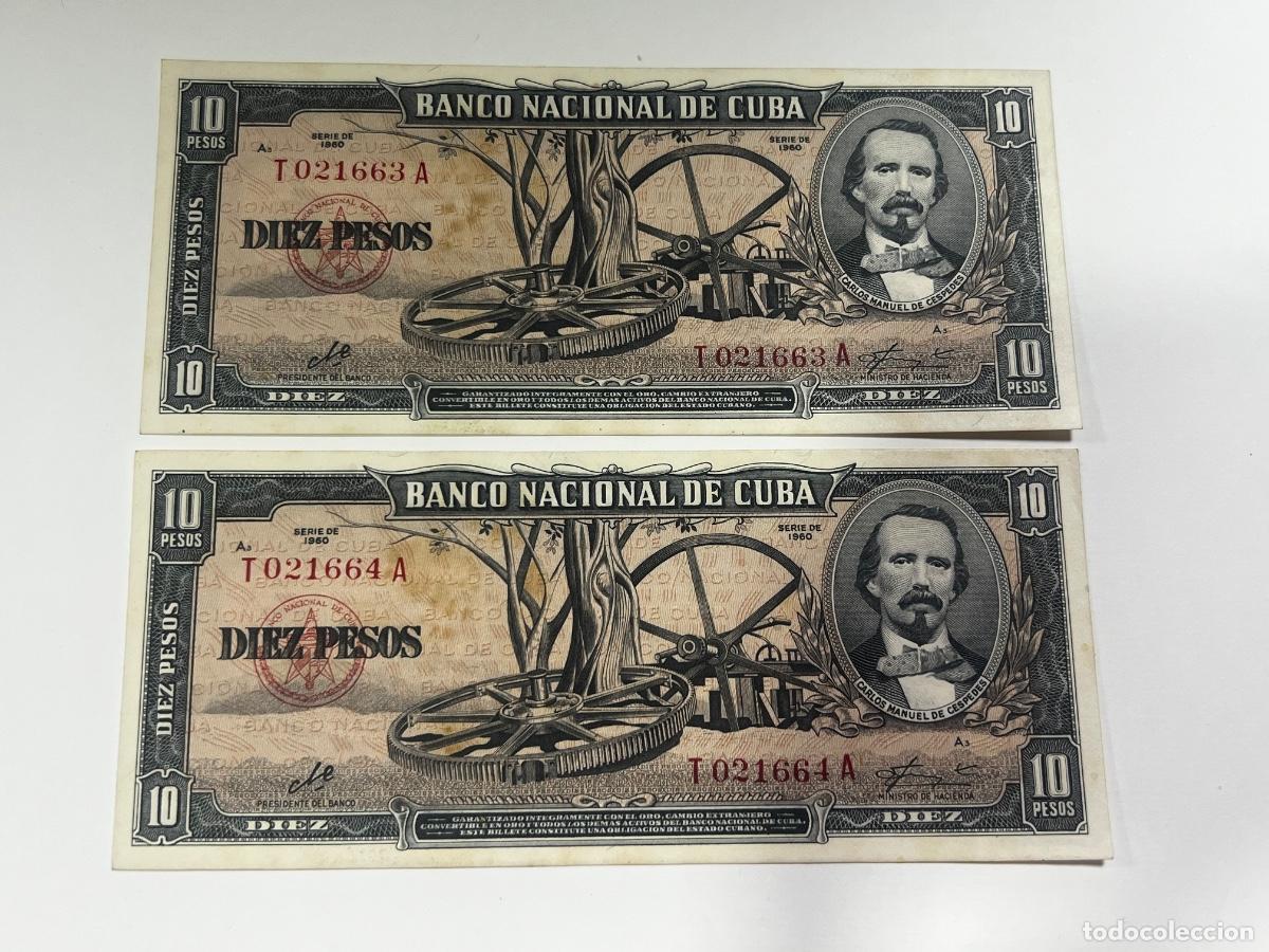 Billetes extranjeros: CUBA. PAREJA DE BILLETES. DIEZ PESOS. CHE. S/C. 1960