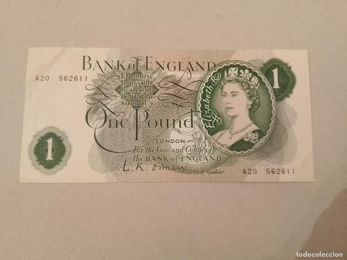 Billetes extranjeros: Billete Inglaterra, 1 libras, a&ntilde;o 1960, serie A, xf