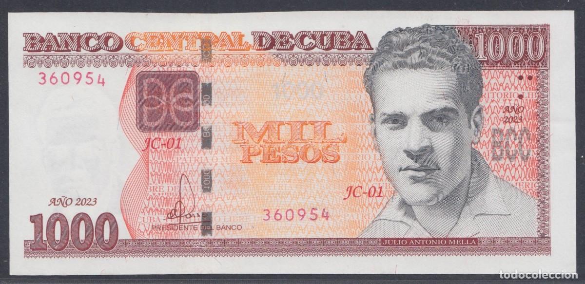Billets internationaux: CUBA 2023. BILLETE DE 1000 PESOS SIN CIRCULAR (UNC)
