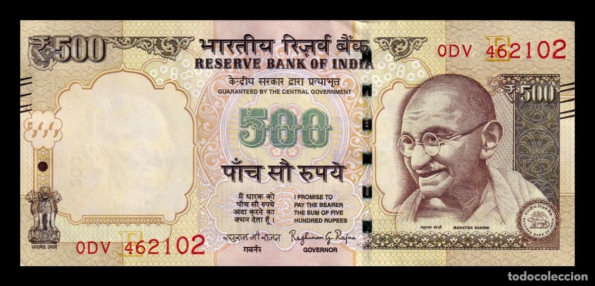 Billetes extranjeros: India 500 Rupias Gandhi 2016 Pick 106w Letra E Sc Unc