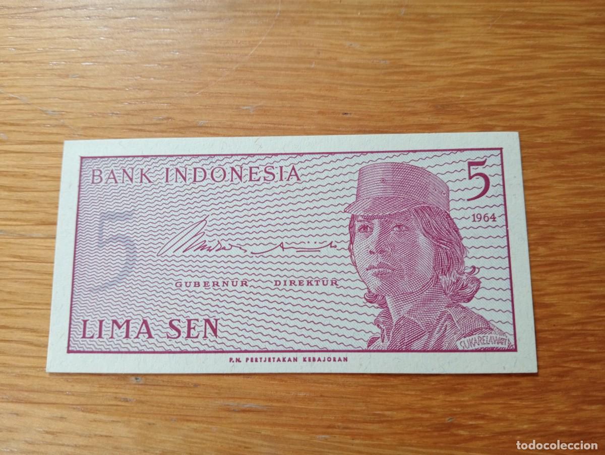 Billets internationaux: BILLETE DE INDONESIA. 5 SEN. N.&ordm; SERIE: XBT036159. A&Ntilde;O 1964. PICK 91r. SIN CIRCULAR.