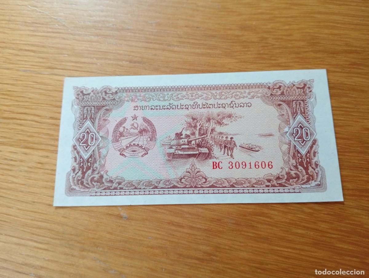 Internationale Banknoten: BILLETE DE LAOS. 20 KIP. N.&ordm; SERIE: BC 3091606. A&Ntilde;O: S/F (1979 &ndash; 1988). PICK 28. SIN CIRCULAR.