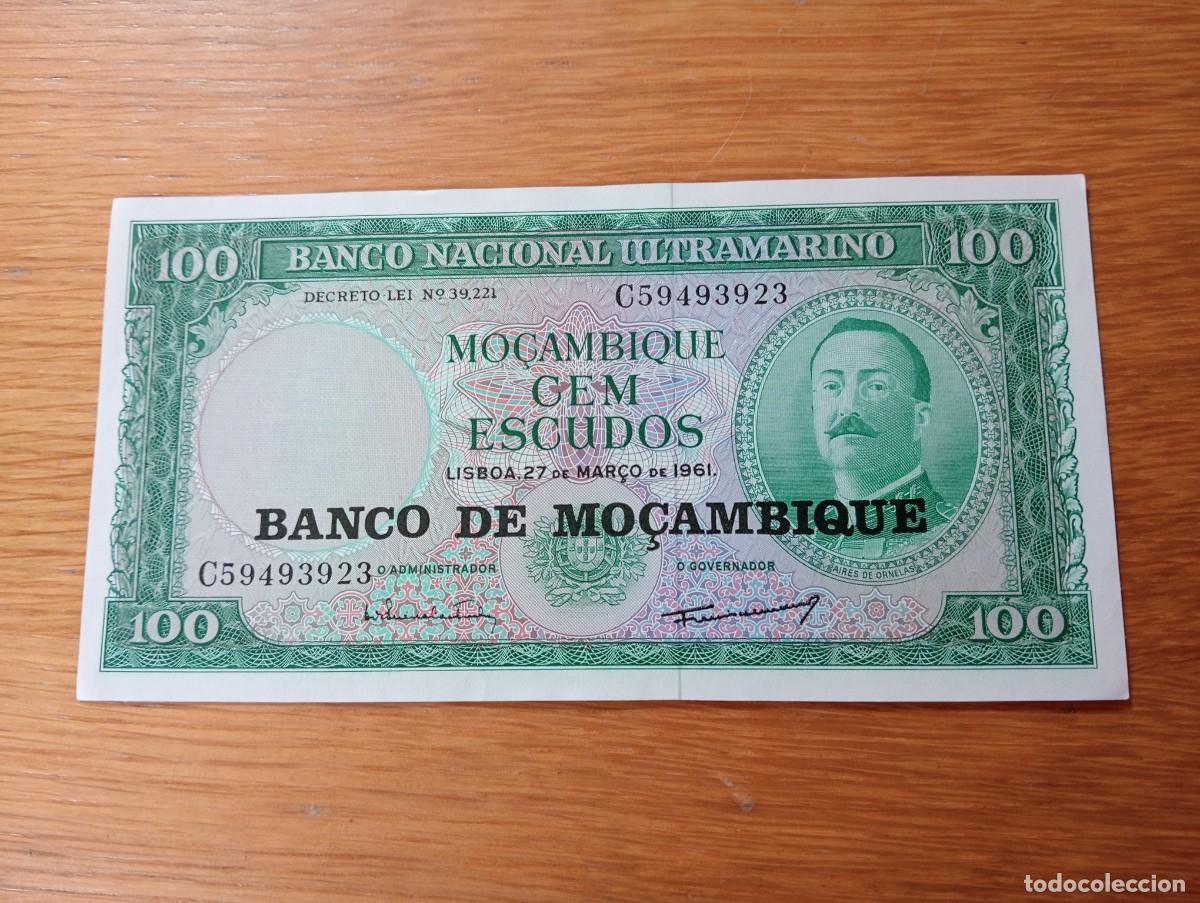 Billetes extranjeros: BILLETE DE MOZAMBIQUE. 100 ESCUDOS. N.&ordm; SERIE: C59493923. A&Ntilde;O 1961. PICK 109a. SIN CIRCULAR.