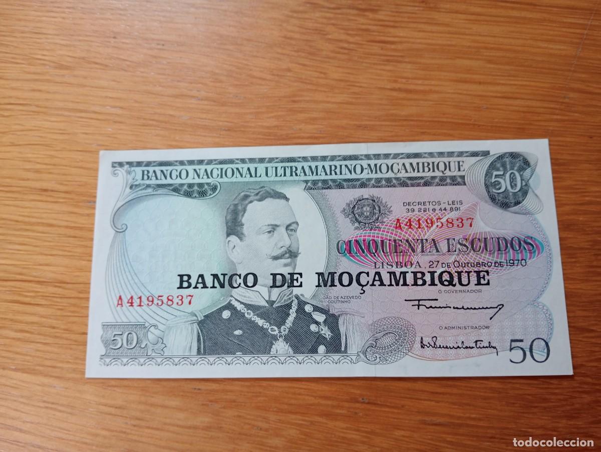 Billets internationaux: BILLETE DE MOZAMBIQUE. 50 ESCUDOS. N.&ordm; SERIE: A4195837. A&Ntilde;O 1970. PICK 111. SIN CIRCULAR (SC-).