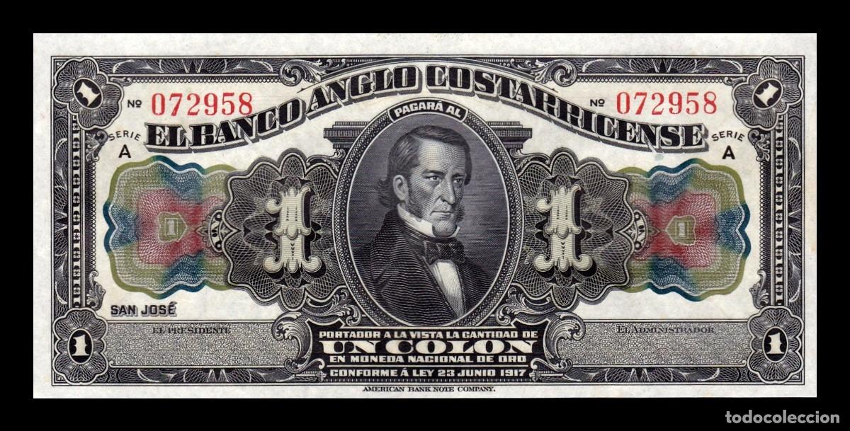 Billetes extranjeros: Costa Rica 1 Col&oacute;n Jos&eacute; Rafael de Gallegos 1917 Pick S121 Sc- aUnc