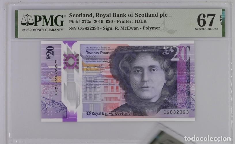 Billetes extranjeros: ESCOCIA * BILLETE 20 POUNDS 2019 * PMG-67 EPQ (IC-1585)