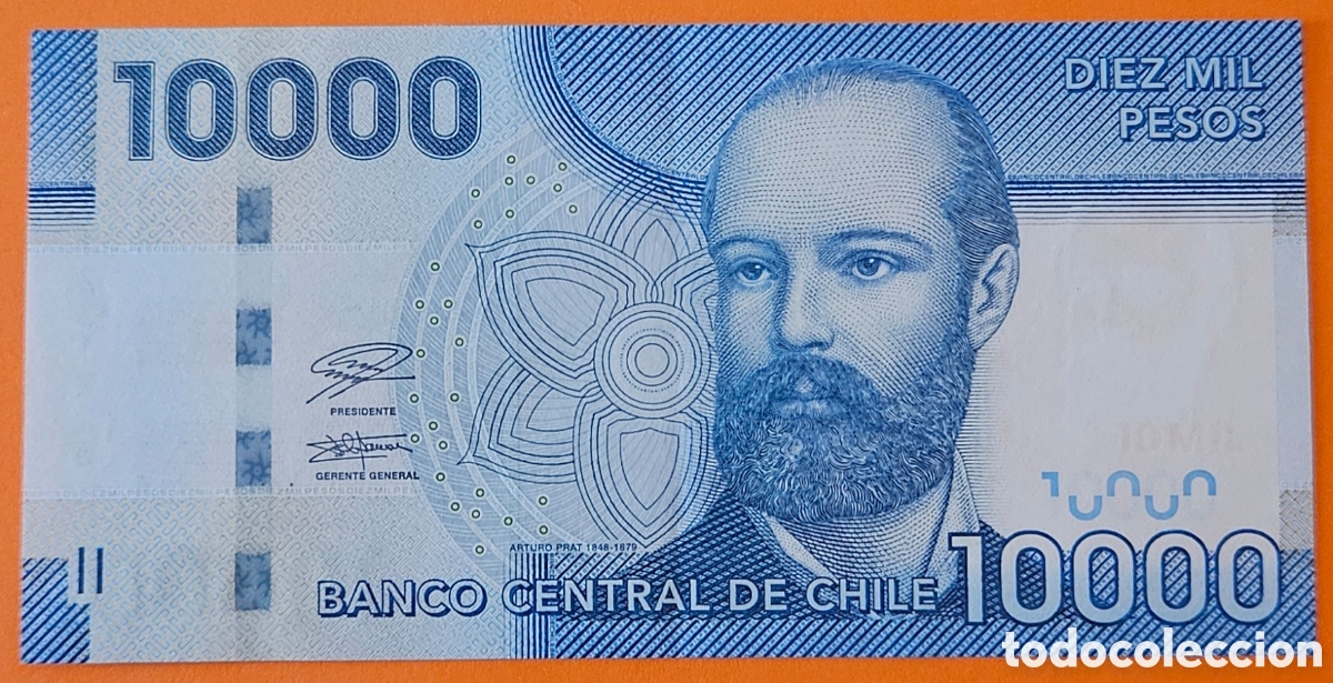 Billetes extranjeros: CHILE, 10000 PESOS, 2021.