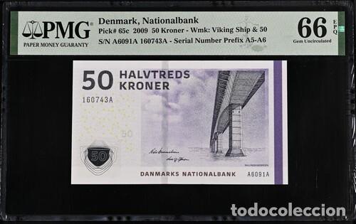 Billetes extranjeros: DINAMARCA * BILLETE 50 KRONER 2009 * PMG-66 EPQ (IC-1593)