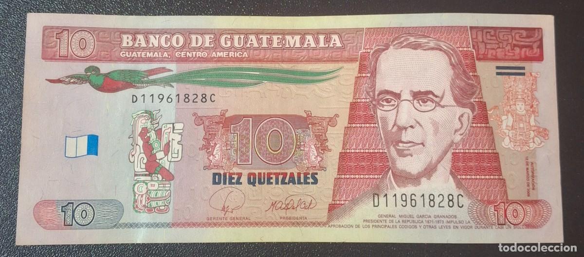 Billetes extranjeros: GUATEMALA 10 Quetzales 2008 P.117a (SC)